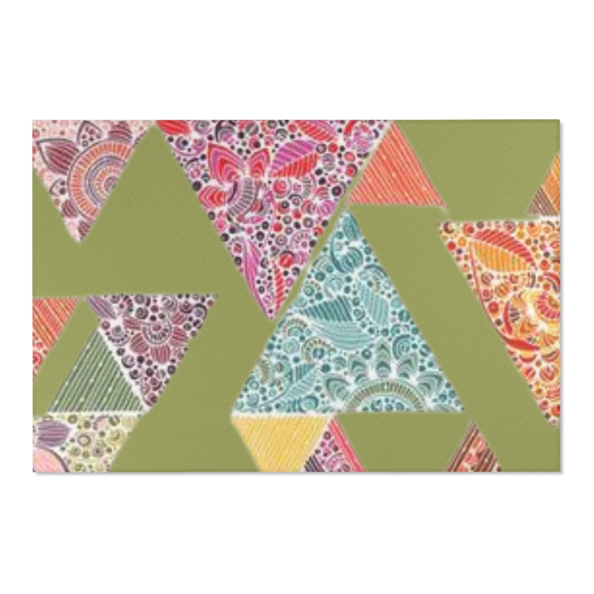 Home Decor - Boho Eco Patchwork Area Rug - Boho Eco Boutique™ - Home Decor - Boho Eco Boutique™ - 72" × 48" -