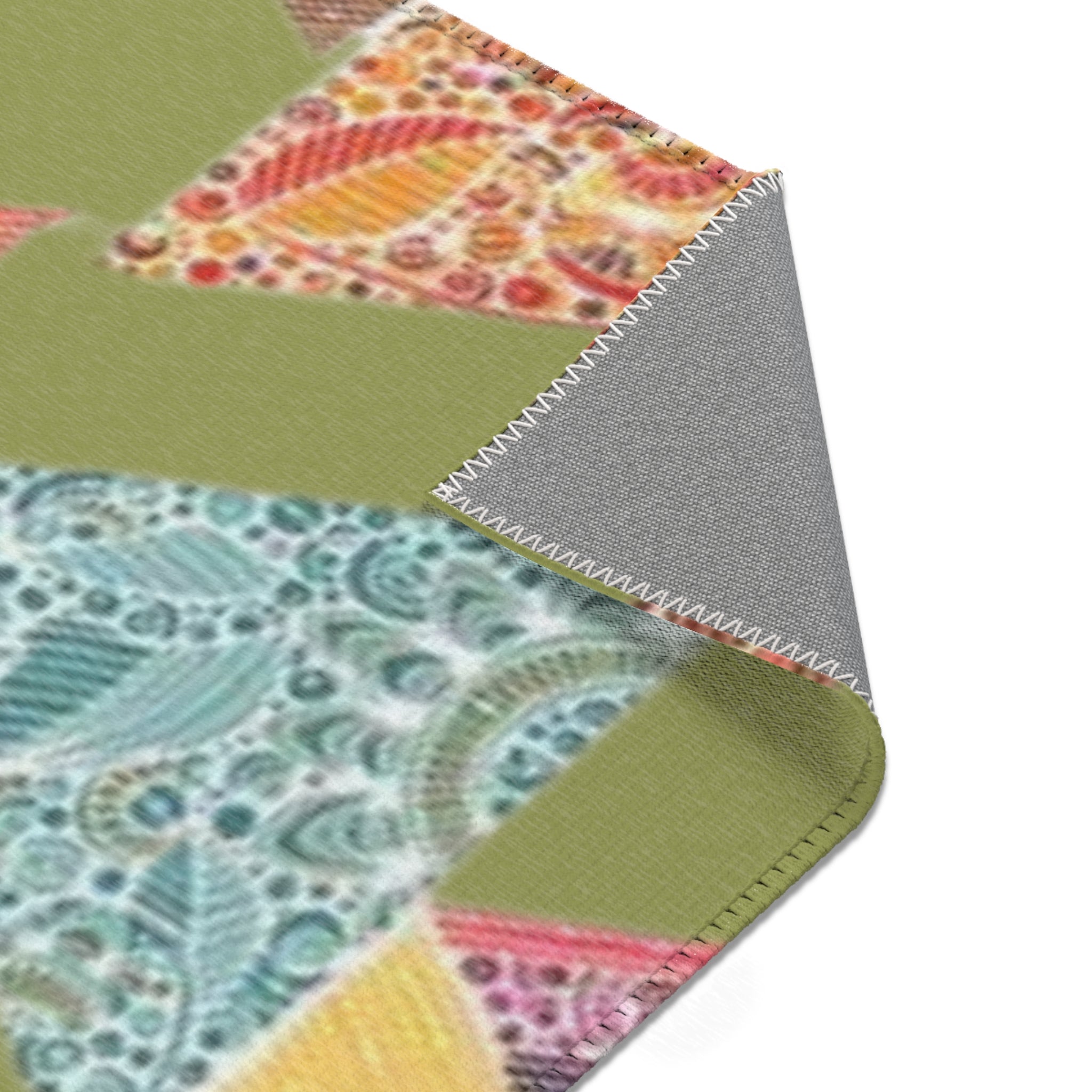 Home Decor - Boho Eco Patchwork Area Rug - Boho Eco Boutique™ - Home Decor - Boho Eco Boutique™ - 72" × 48" -