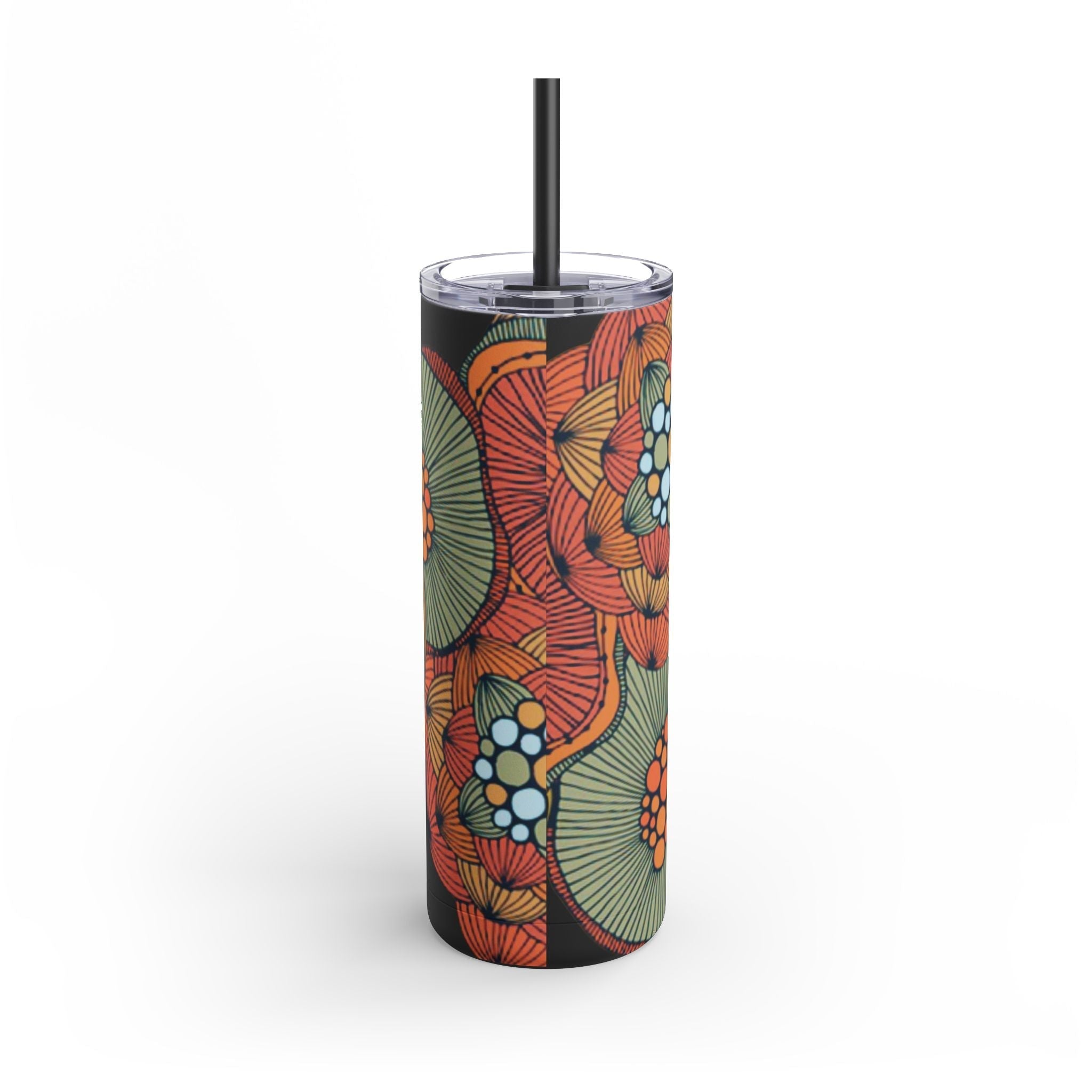 Mug - Boho Eco Skinny Matte Floral Tumbler 20oz | Insulated Stainless Steel Travel Mug | Reusable Eco - Friendly Drinkware | Slim Design for Hot & Cold Beverages - Boho Eco Boutique™ - Mug - Boho Eco Boutique™ - Seaglass - 20oz - Matte