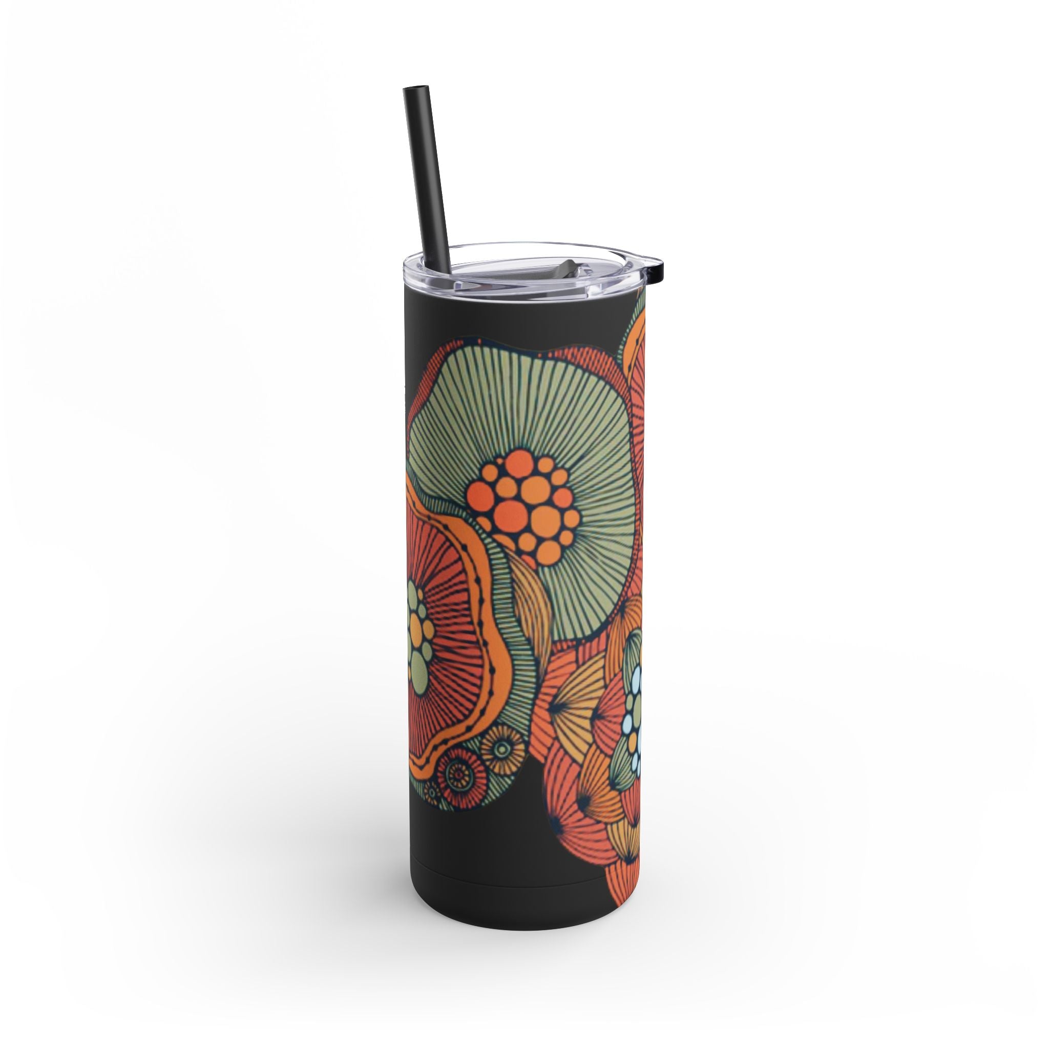 Mug - Boho Eco Skinny Matte Floral Tumbler 20oz | Insulated Stainless Steel Travel Mug | Reusable Eco - Friendly Drinkware | Slim Design for Hot & Cold Beverages - Boho Eco Boutique™ - Mug - Boho Eco Boutique™ - Seaglass - 20oz - Matte