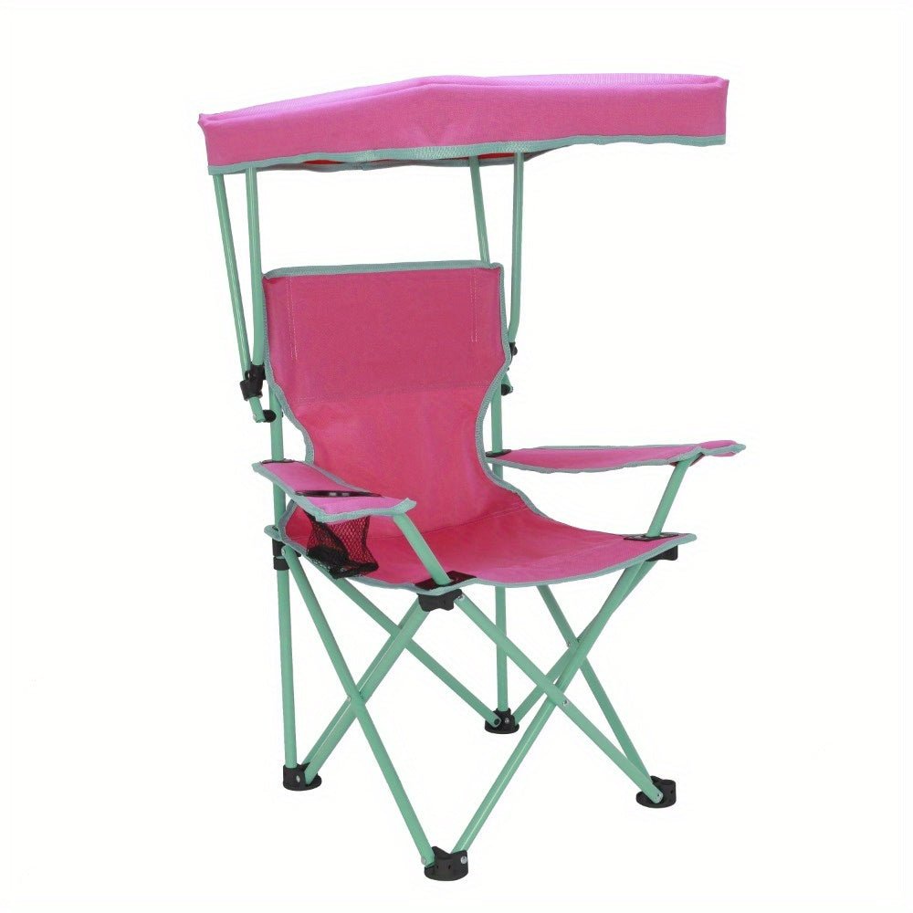 customized - Canopy Chair with Safety Lock (125 lb. Capacity), Pink/ Green - Boho Eco Boutique™ - customized - Boho Eco Boutique™ - pink -