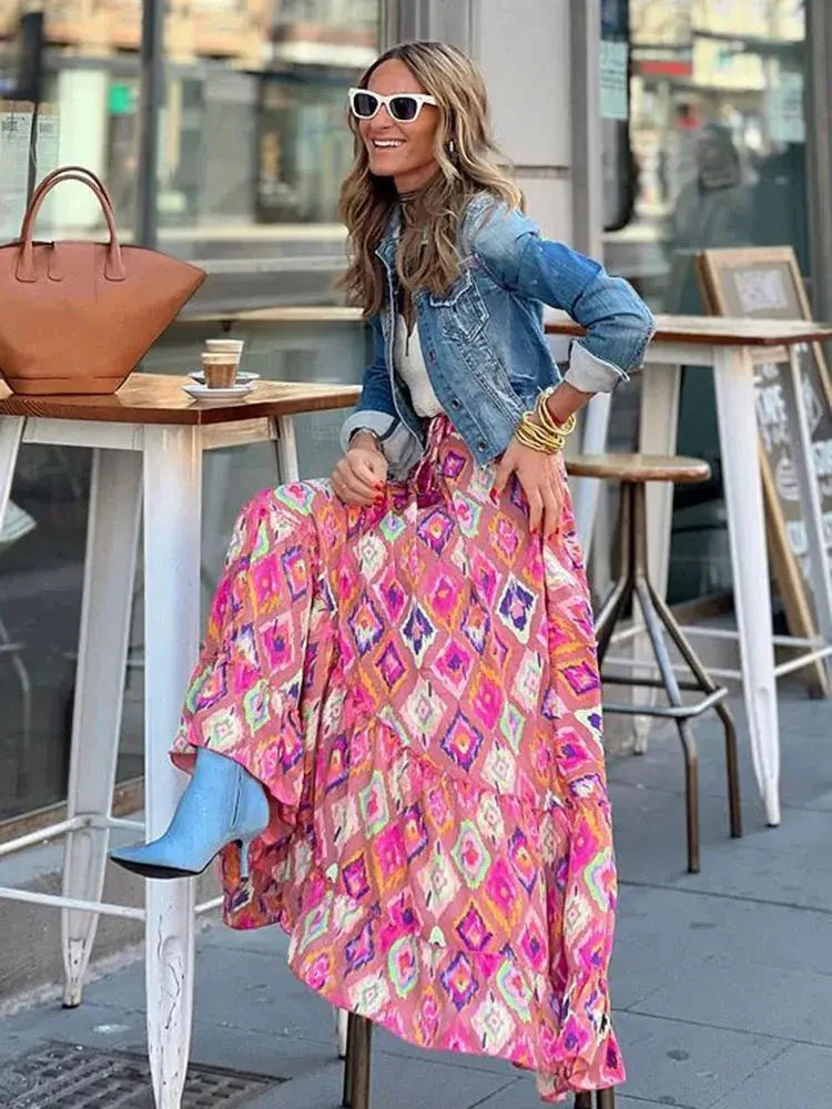 skirt - Casual All Match Boho Skirt - Boho Eco Boutique™ - skirt - Boho Eco Boutique™ - 8082 - Double Extra Large 34 -