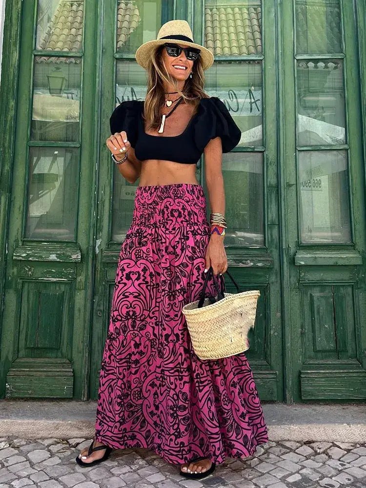 skirt - Casual All Match Boho Skirt - Boho Eco Boutique™ - skirt - Boho Eco Boutique™ - 8082 - Double Extra Large 34 -