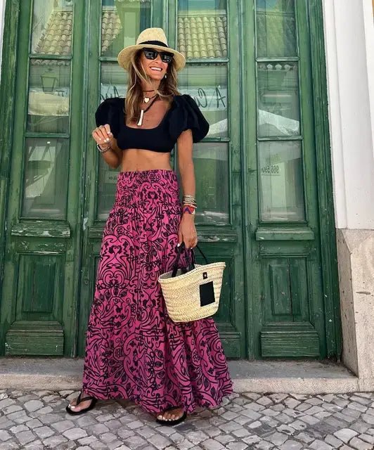 skirt - Casual All Match Boho Skirt - Boho Eco Boutique™ - skirt - Boho Eco Boutique™ - 8048 - Large 27 -