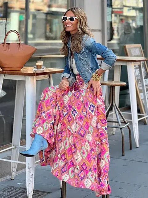 skirt - Casual All Match Boho Skirt - Boho Eco Boutique™ - skirt - Boho Eco Boutique™ - 8077 - Double Extra Large 24 -