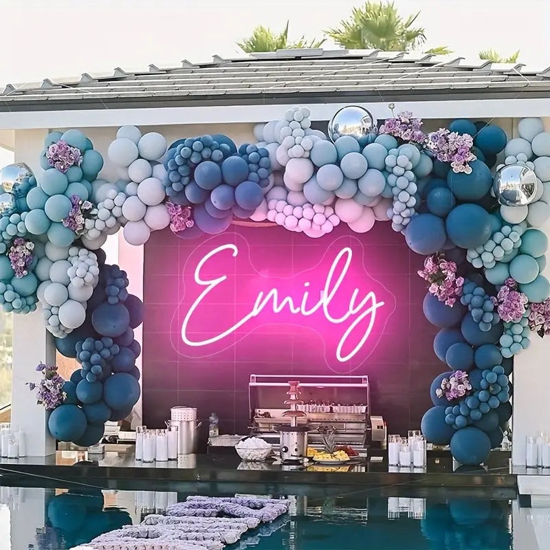 Custom LED Neon Sign - Personalized Name USB Powered Wall Decor Light in 12 Colors for Bedroom Wedding Birthday Party