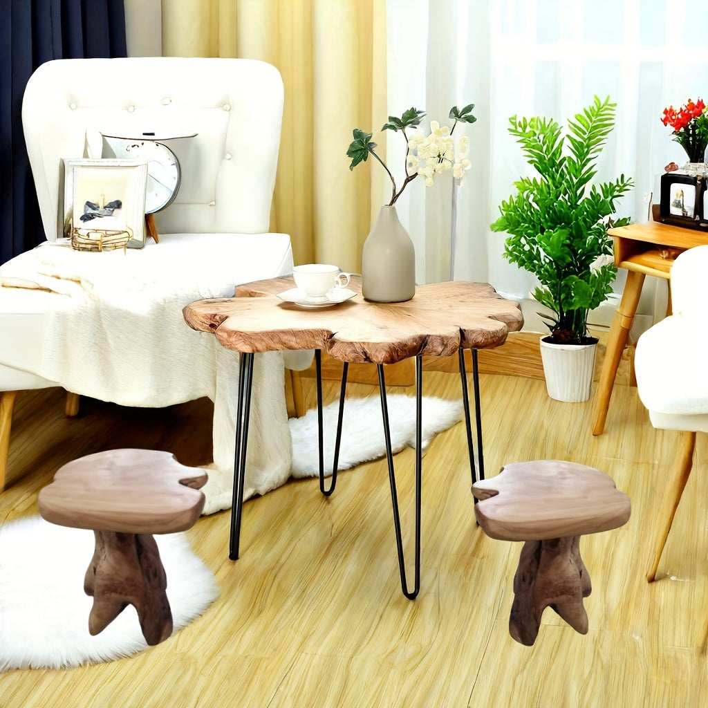 Chic Cedar Wood Coffee Table or Side Table with Natural Edge - Rustic Accent for Home or Patio Decor