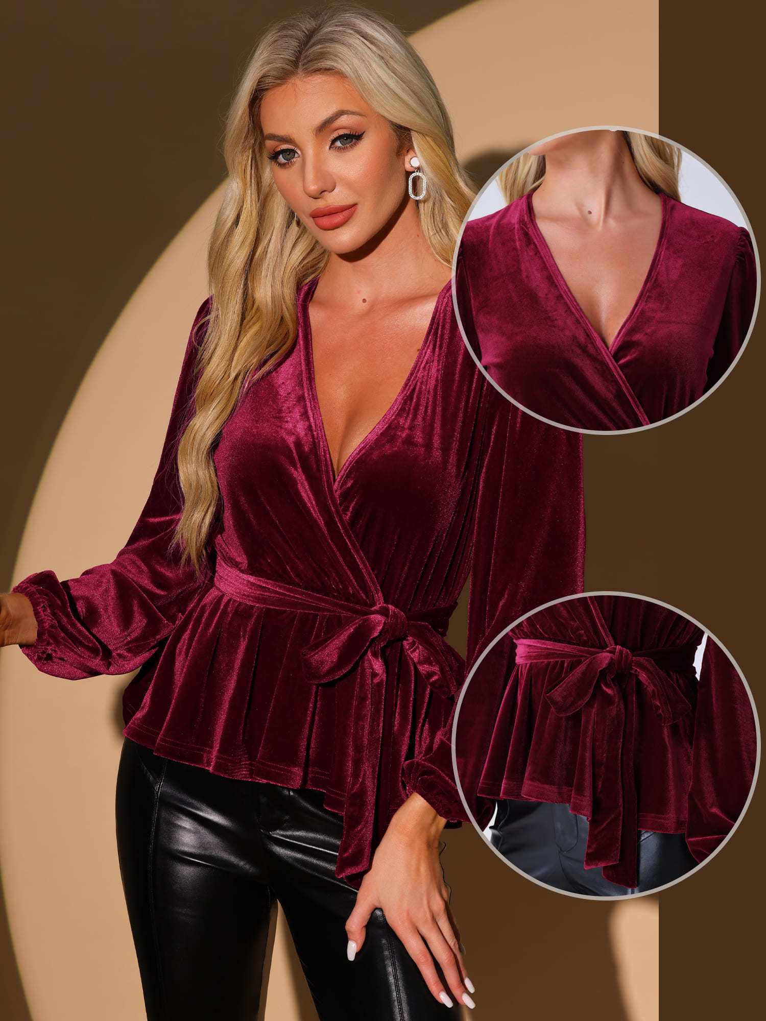 Women's Spring Autumn Long Dress Long Sleeve Round Neck A-line Contrast Color Dresses