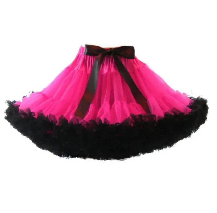 Eco-Friendly Women’s Ruffle Chiffon Ballet Tulle Mini Skirt - Sustainable Summer Tutu Pettiskirt for Teens & Adults