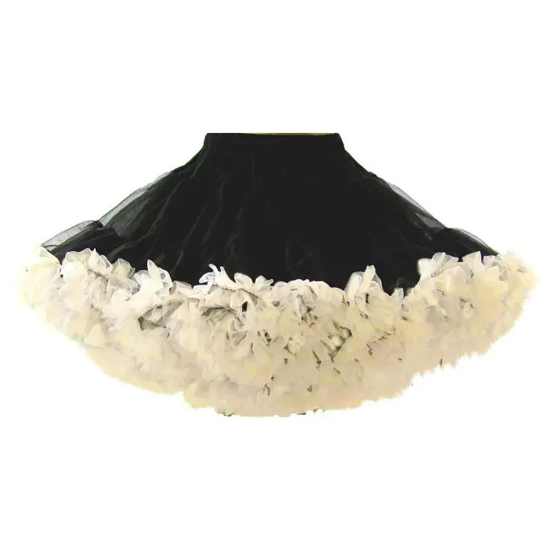 Eco-Friendly Women’s Ruffle Chiffon Ballet Tulle Mini Skirt - Sustainable Summer Tutu Pettiskirt for Teens & Adults