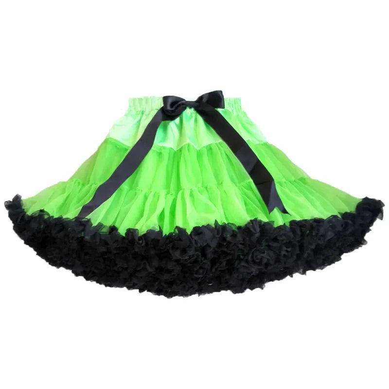 Eco-Friendly Women’s Ruffle Chiffon Ballet Tulle Mini Skirt - Sustainable Summer Tutu Pettiskirt for Teens & Adults