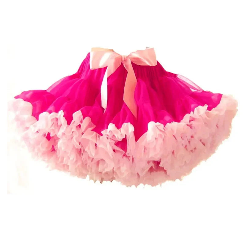 Eco-Friendly Women’s Ruffle Chiffon Ballet Tulle Mini Skirt - Sustainable Summer Tutu Pettiskirt for Teens & Adults