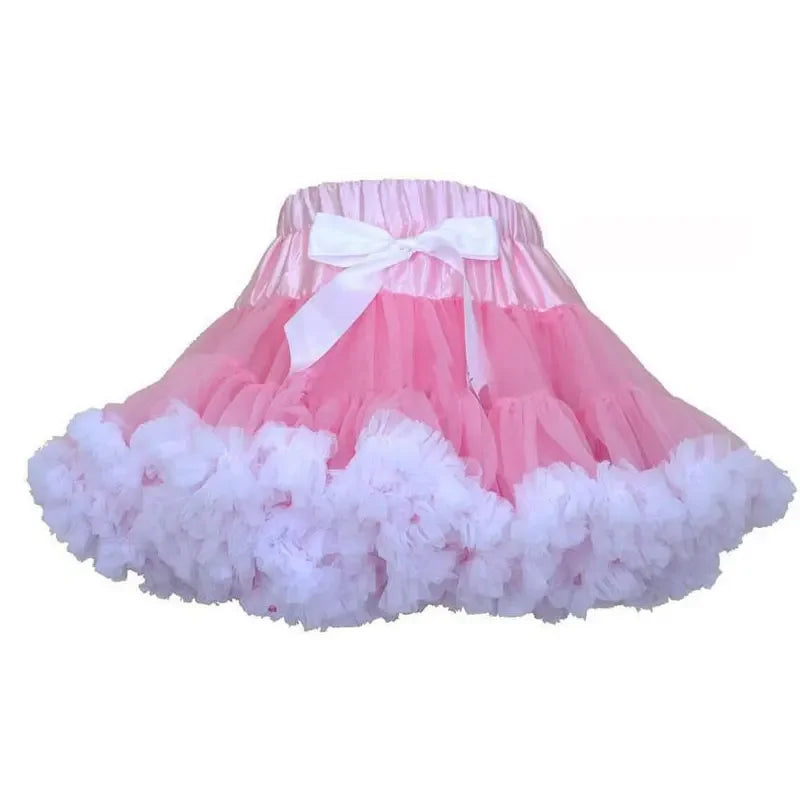 Eco-Friendly Women’s Ruffle Chiffon Ballet Tulle Mini Skirt - Sustainable Summer Tutu Pettiskirt for Teens & Adults