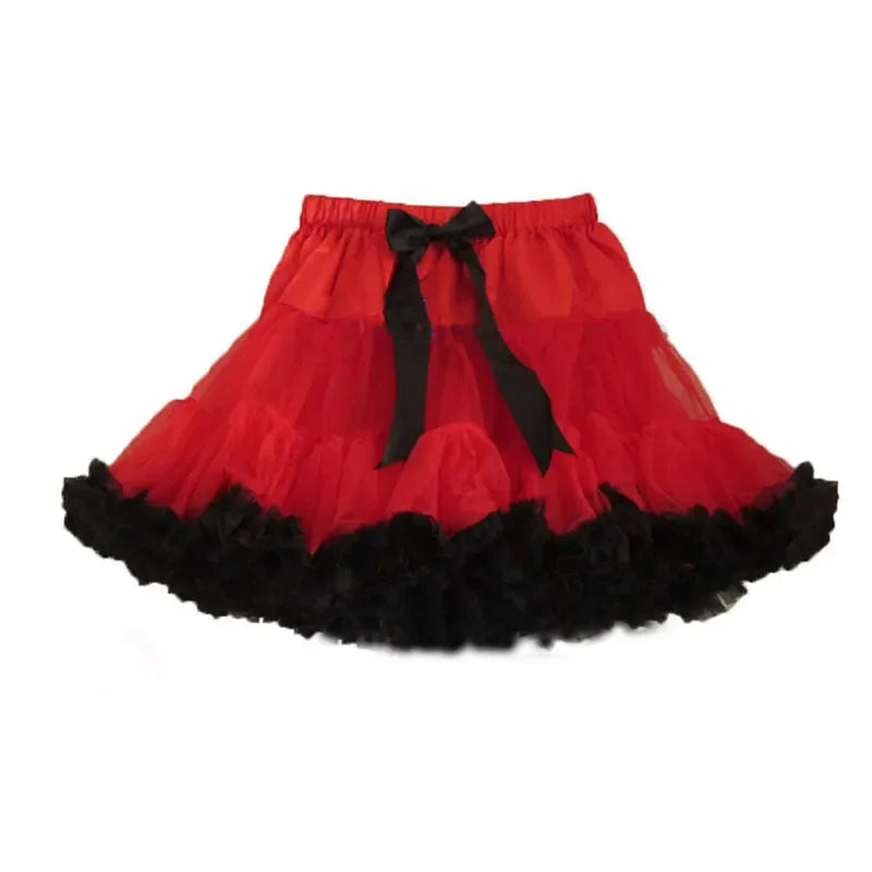 Eco-Friendly Women’s Ruffle Chiffon Ballet Tulle Mini Skirt - Sustainable Summer Tutu Pettiskirt for Teens & Adults