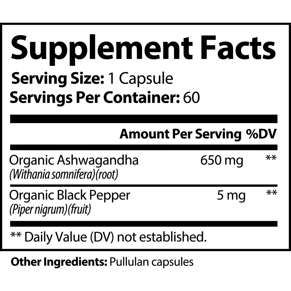 Herb Your Enthusiasm Ashwagandha with Black Pepper Capsules - Natural Extracts