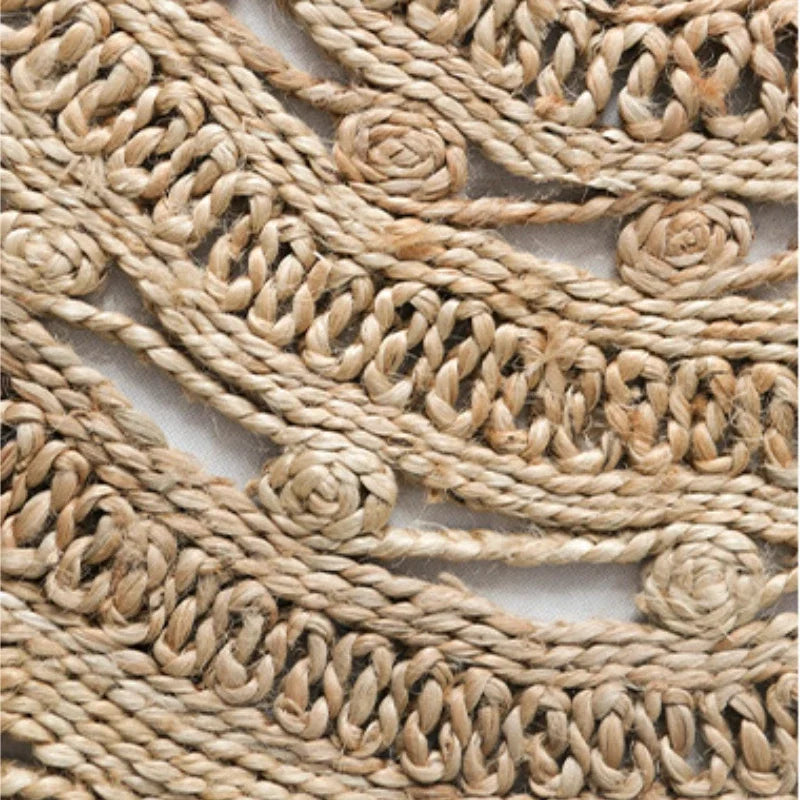 Living Room Carpet Home Decoration - Wear-Resistant and Durable Natural Jute Traditional Hand-Knitted Bedroom Rug