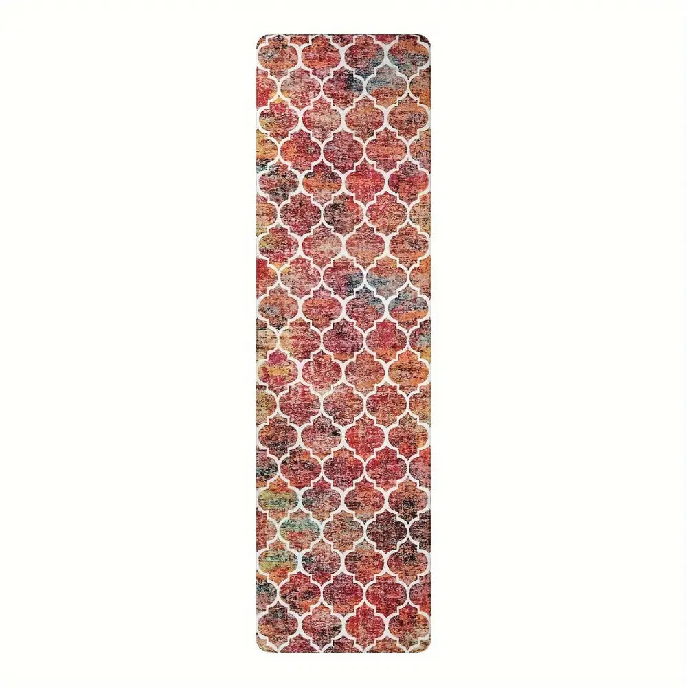 Moroccan Area Rug - Machine Washable Non-Slip Low-Pile Rug for Living Room Bedroom Entryway and More - Colorful