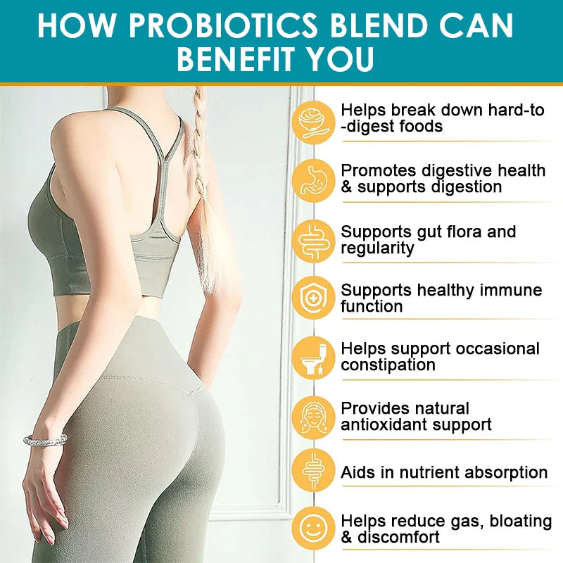 Mulitea Probiotic Complex Supplement 12 Billion CFUs - Male and Female Probiotics - Vitamins & Minerals
