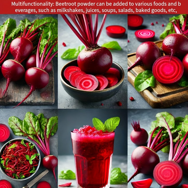 Organic Beetroot Powder (1 Pound) 100% Natural Beetroot Juice Powder Superfood High-quality Beetroot Concentrate Powder