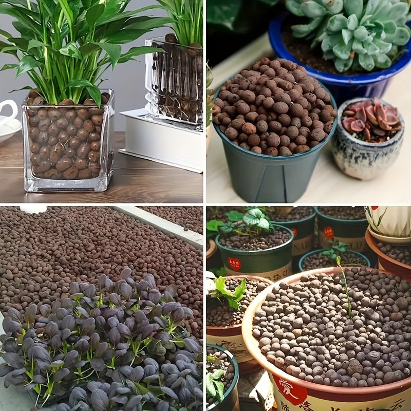 Organic Ceramic Leca Clay Pebbles 10-15mm – Lightweight Natural-Looking Plant Expansion Stones for Enhanced Soil Health