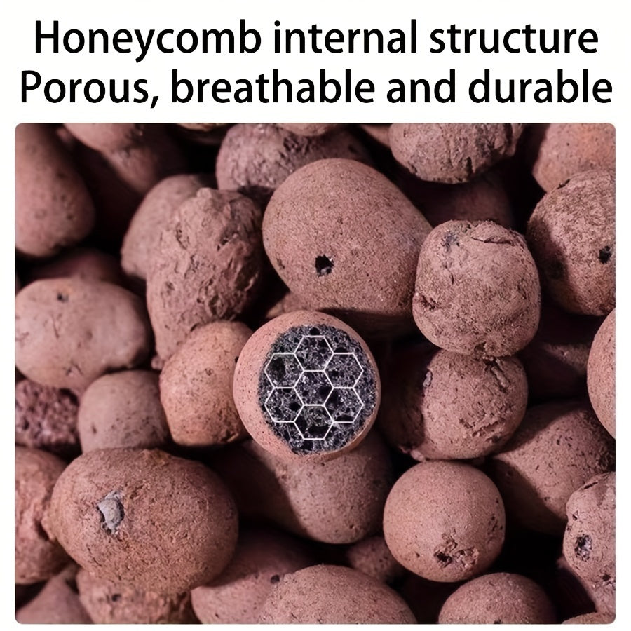 Organic Ceramic Leca Clay Pebbles 10-15mm – Lightweight Natural-Looking Plant Expansion Stones for Enhanced Soil Health