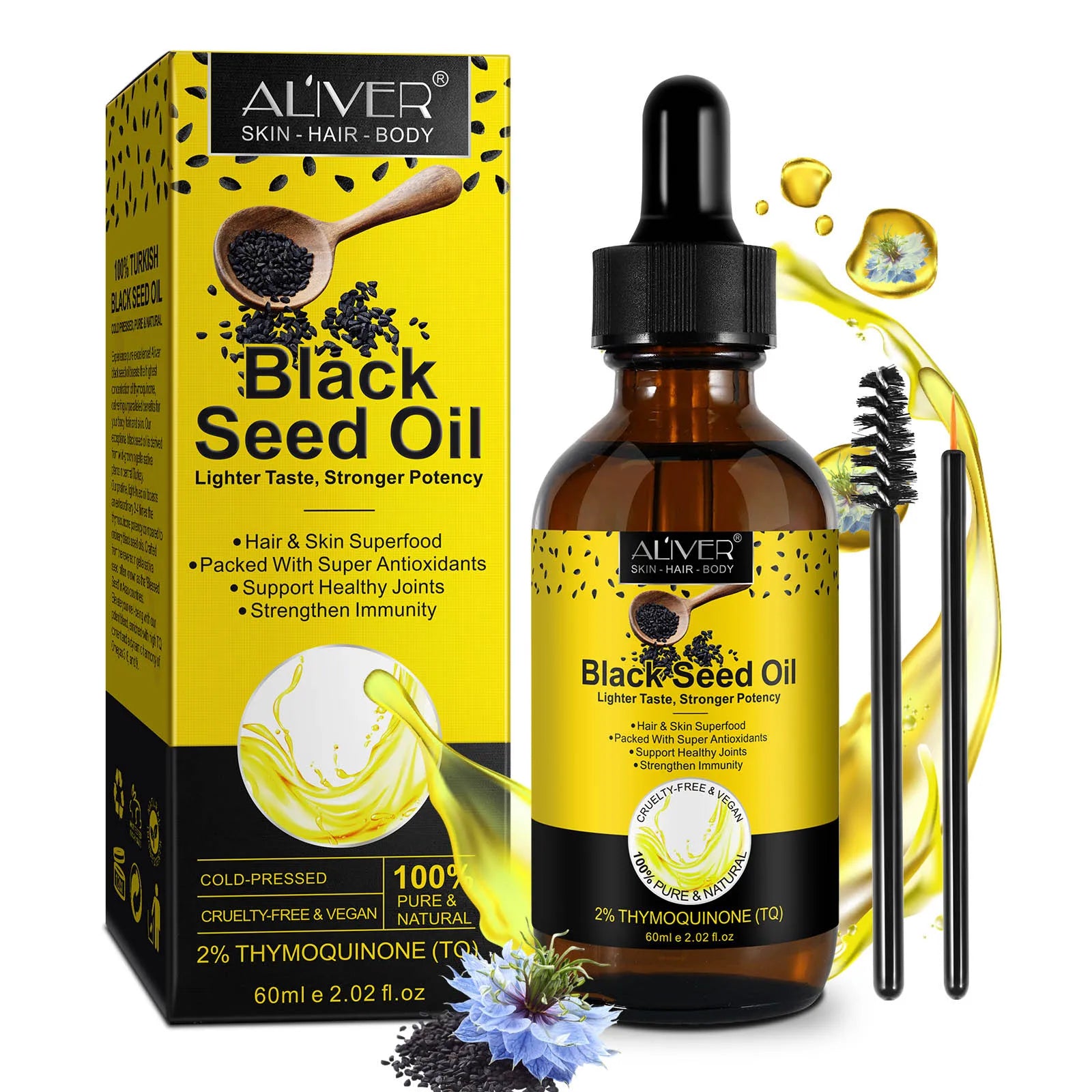Turkish Black Seed Oil Nigella Sativa Exceptionally Thymoquinone With Antioxidants Healthy Joints Hair Skin Strengthen