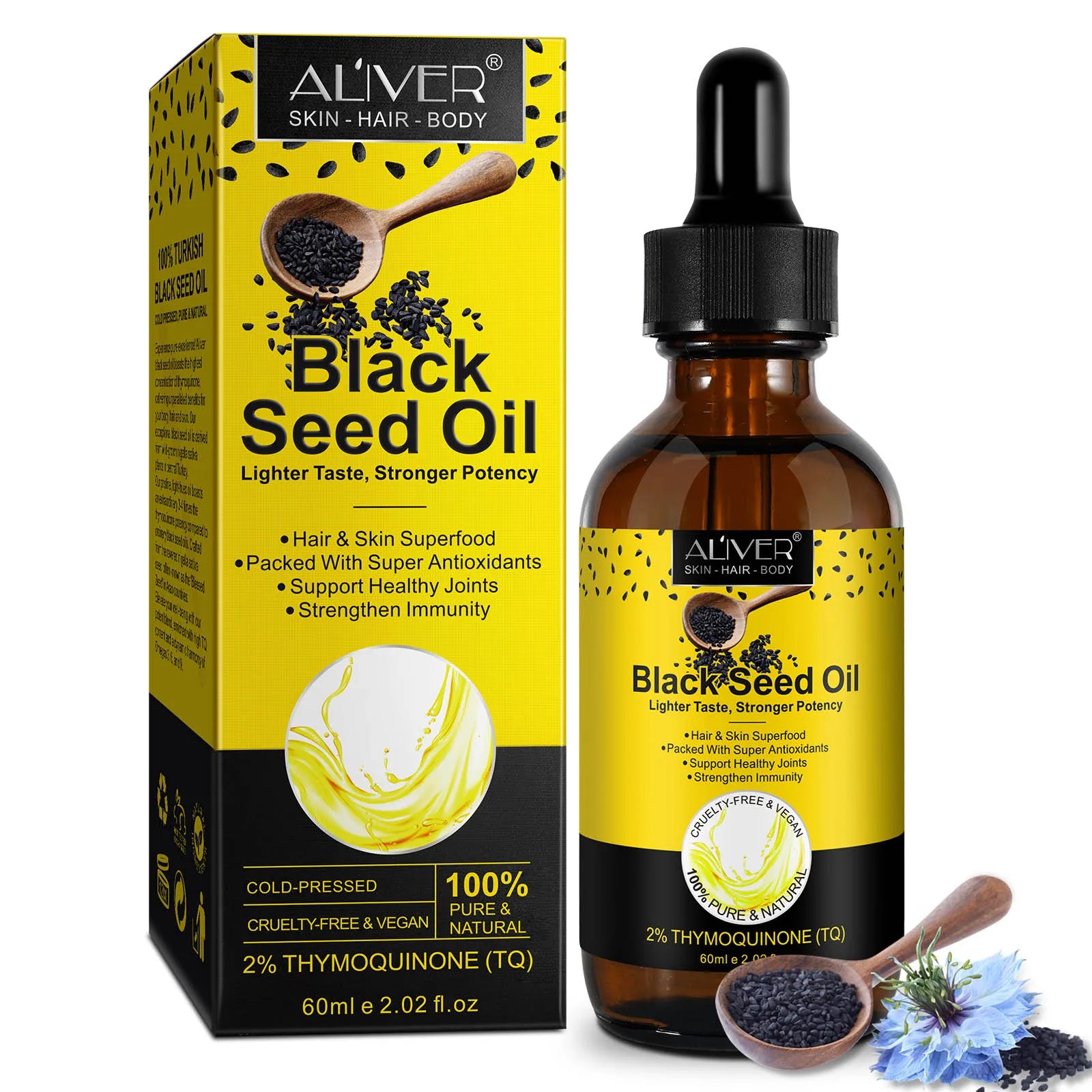 Turkish Black Seed Oil Nigella Sativa Exceptionally Thymoquinone With Antioxidants Healthy Joints Hair Skin Strengthen