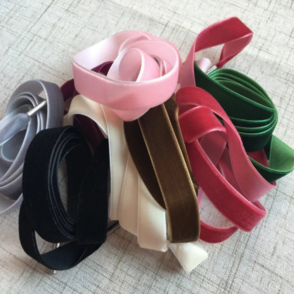 Velvet Surface Shoelaces - 80/100/120/160CM Soft & Stylish Flat Laces for Women & Men Available in Black White Blue