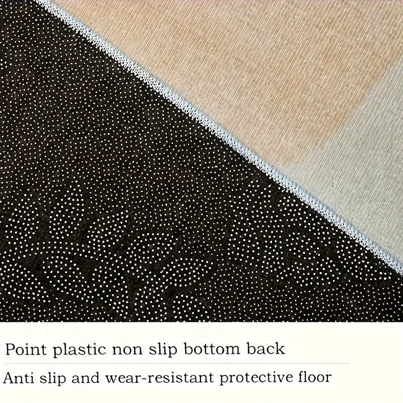 Vibrant Boho Leaf Art Soft Rug - Machine Washable Non-Slip Decorative Carpet for Living Room Bedroom Hotel and Coffee