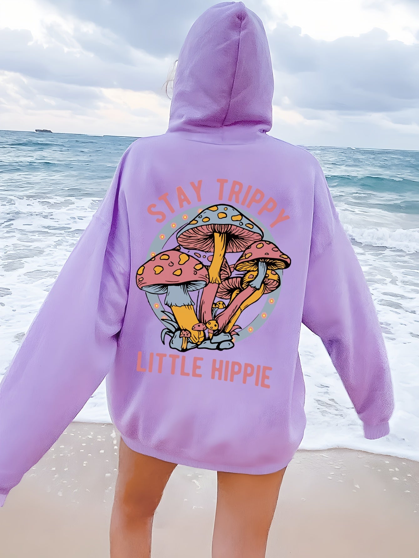 Women’s Casual Stay Trippy Hippy Hoodie - Cozy and Stylish - Pull Over Hoodie
