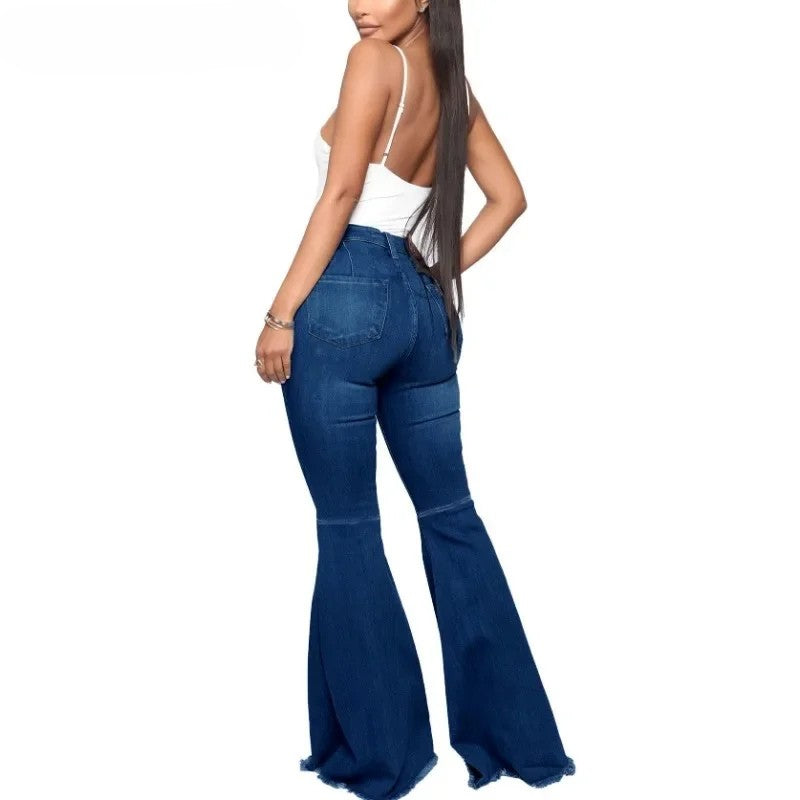 Women’s Slim High Waist Stretch Flare Jeans – Comfortable Skinny Fit Denim Pants - Jeans