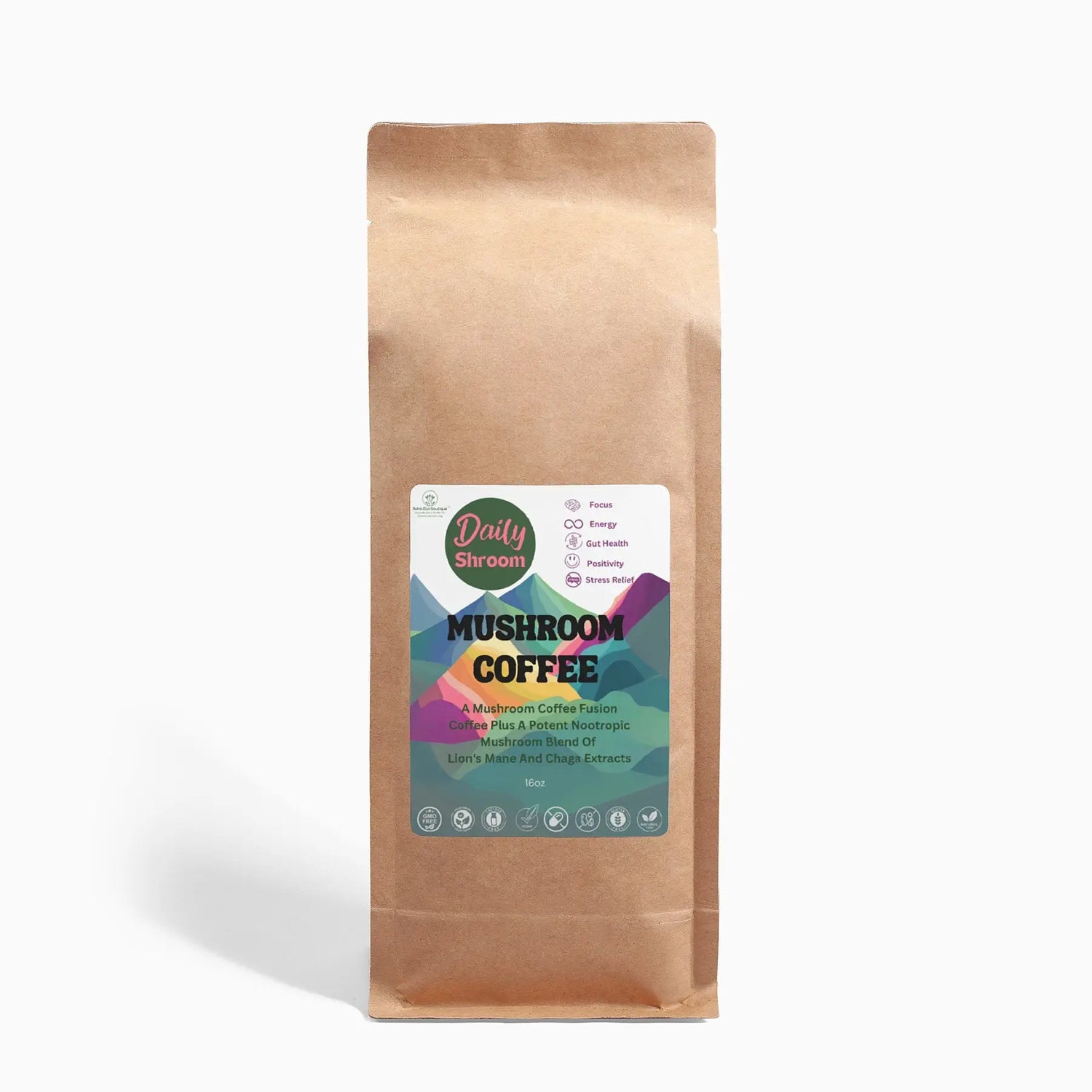 Bag of mushroom coffee.