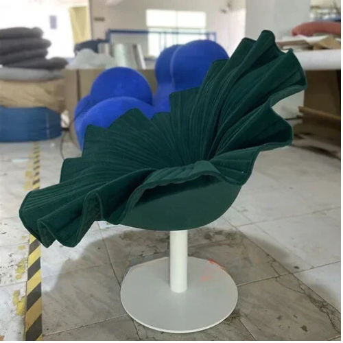 Designer Single Petal Modern Flower Chair - Light Luxury Rotating Leisure Chair, Creative Furniture for Living Room or Lounge