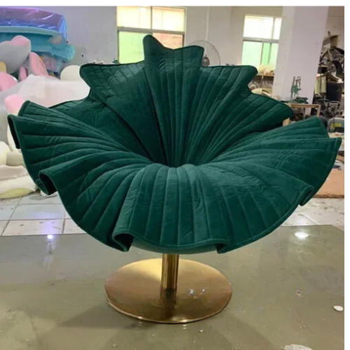 Designer Single Petal Modern Flower Chair - Light Luxury Rotating Leisure Chair, Creative Furniture for Living Room or Lounge