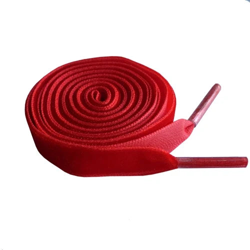 1cm Wide Velvet Ribbon Flat Shoelaces - Fantastic Replacement Laces for Sneakers & Sports Shoes 120cm/47 Inch Length