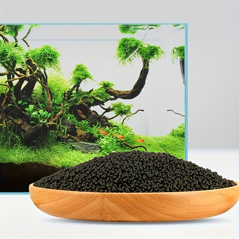 1pc 1.1lb/500g Black Aquaponics Substrate Non-Powdering Water Grass Mud Clear Water Aquatic Soil For Fish Tank