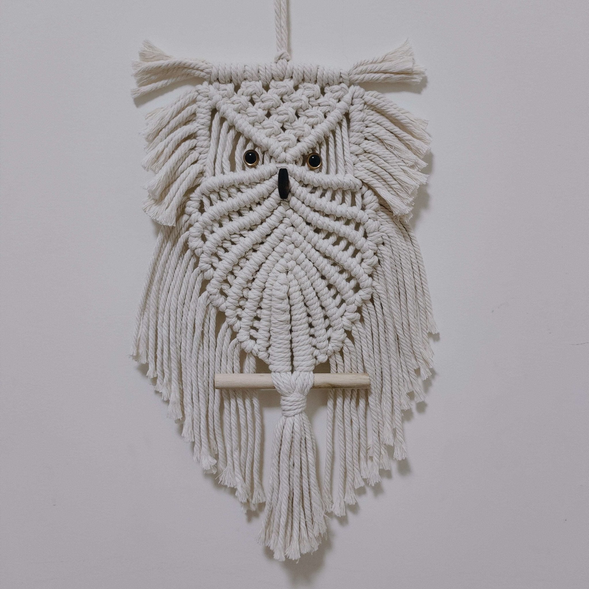 customized - 1pc Owl Macrame Wall Hanging Tapestry, Hand Woven Boho Tapestry Owl Macrame Wall Art Decor For Living Room Office Bedroom Home Decor - Boho Eco Boutique™ - customized - Boho Eco Boutique™ - L - 