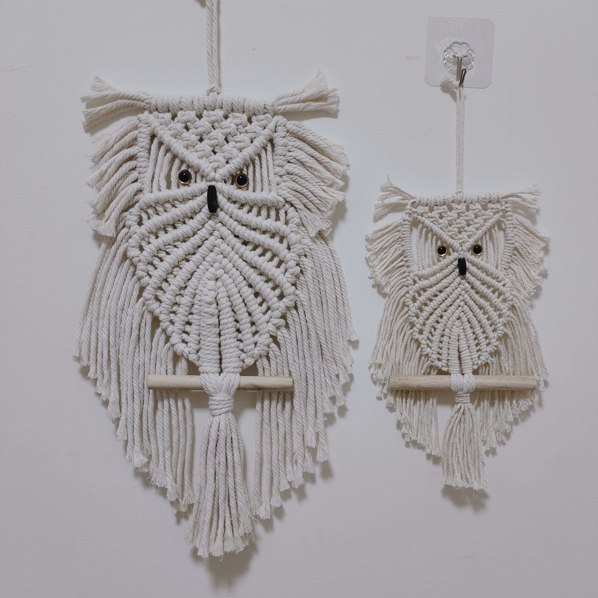 customized - 1pc Owl Macrame Wall Hanging Tapestry, Hand Woven Boho Tapestry Owl Macrame Wall Art Decor For Living Room Office Bedroom Home Decor - Boho Eco Boutique™ - customized - Boho Eco Boutique™ - L - 