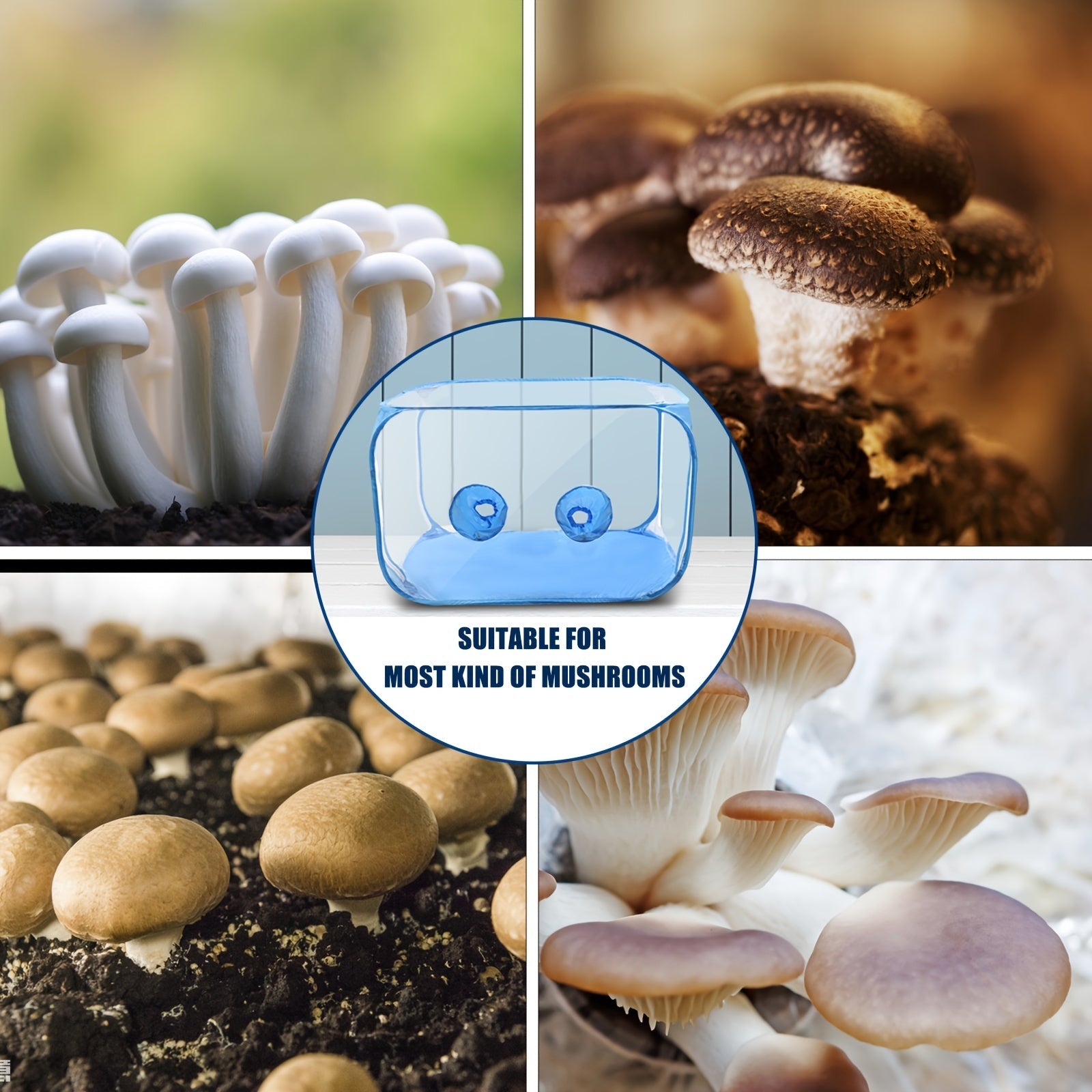 1pc PVC Mushroom Growing Still Air Box – Portable Foldable Pop Up Mushroom Grow Tent - Mushroom Growing Tent
