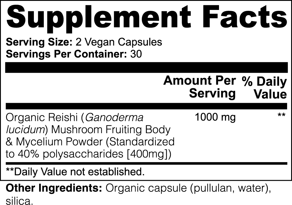 Daily Shroom by Boho Eco Boutique | Premium Reishi Mushroom Capsules | Natural Energy, Stamina & Immune Support – Vegan, Non-GMO, Adaptogenic Supplement for Performance & Endurance – 60 Count