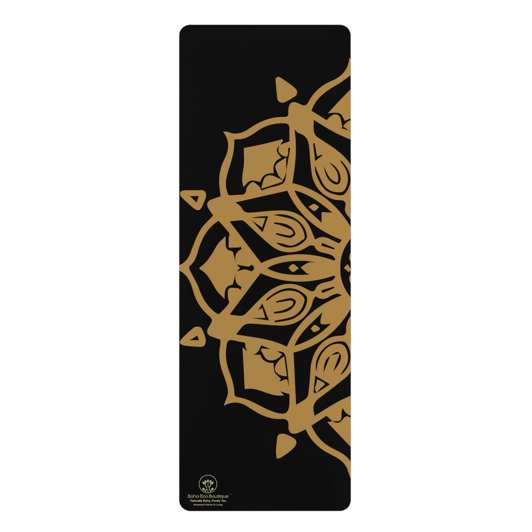 Yoga Mat, Boho Eco Boutique Custom Designed Mat Eco-Friendly Rubber Mat for Yoga Practice, Meditation, Fitness