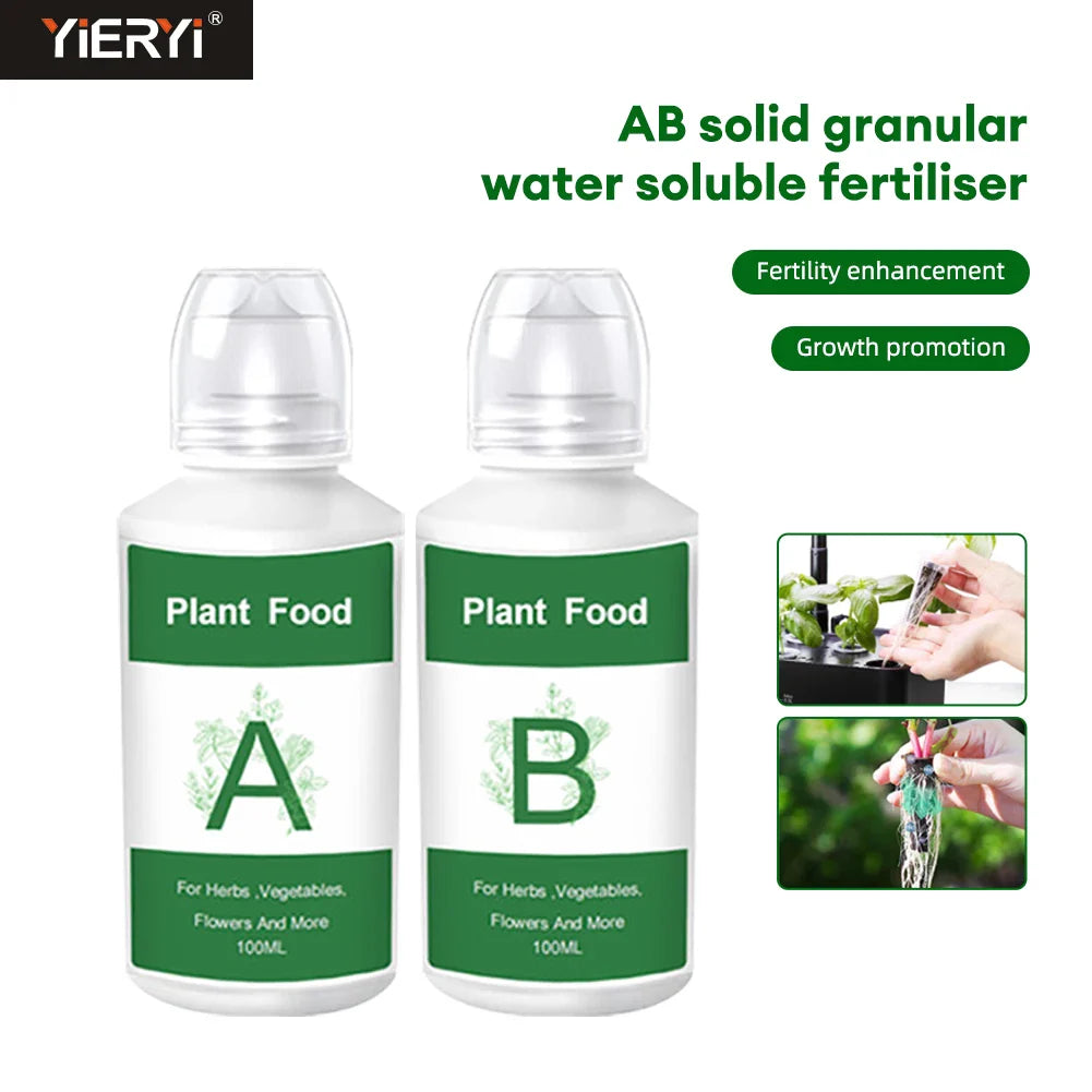 2PCS/Box General Hydroponic Nutrient Liquid A and B Fertilizer Solution Kit – 200ML – Essential Plant Food for Flowers