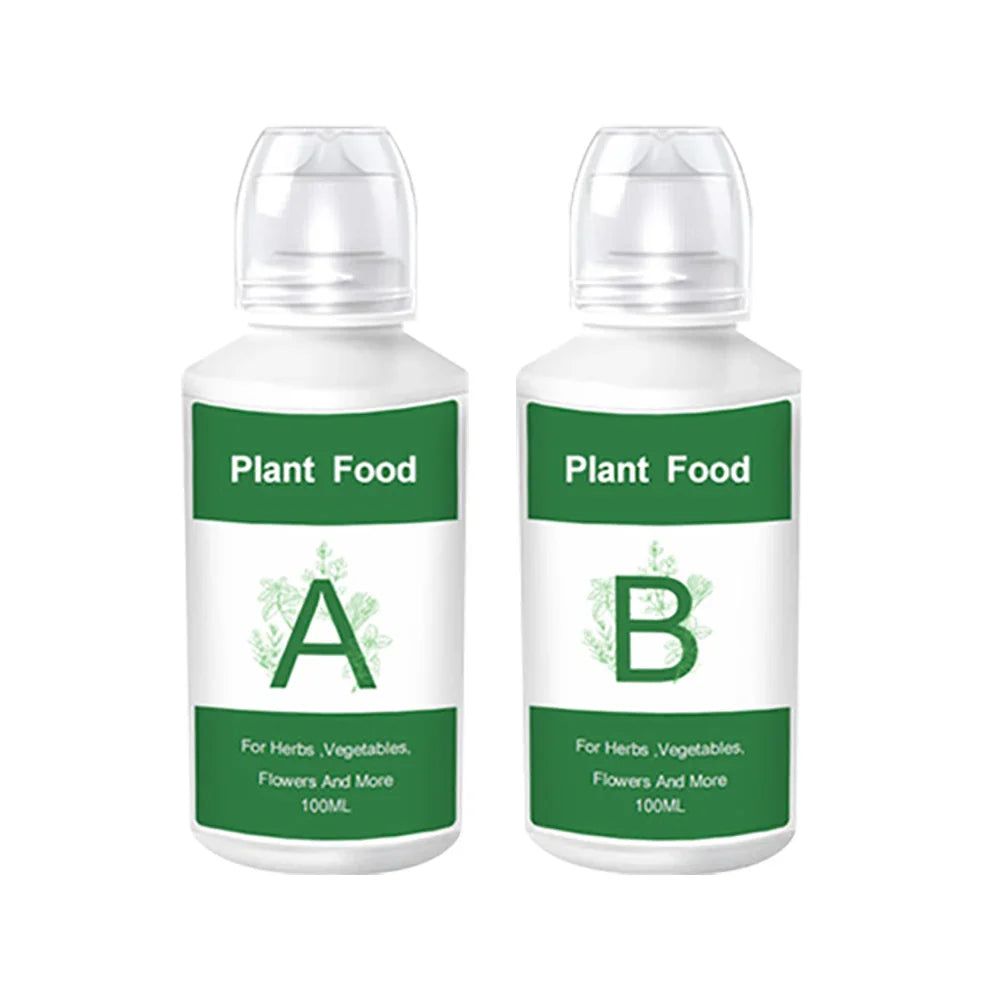 2PCS/Box General Hydroponic Nutrient Liquid A and B Fertilizer Solution Kit – 200ML – Essential Plant Food for Flowers