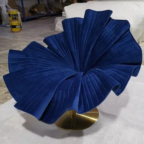 Designer Single Petal Modern Flower Chair - Light Luxury Rotating Leisure Chair, Creative Furniture for Living Room or Lounge