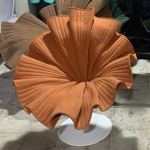 Designer Single Petal Modern Flower Chair - Light Luxury Rotating Leisure Chair, Creative Furniture for Living Room or Lounge