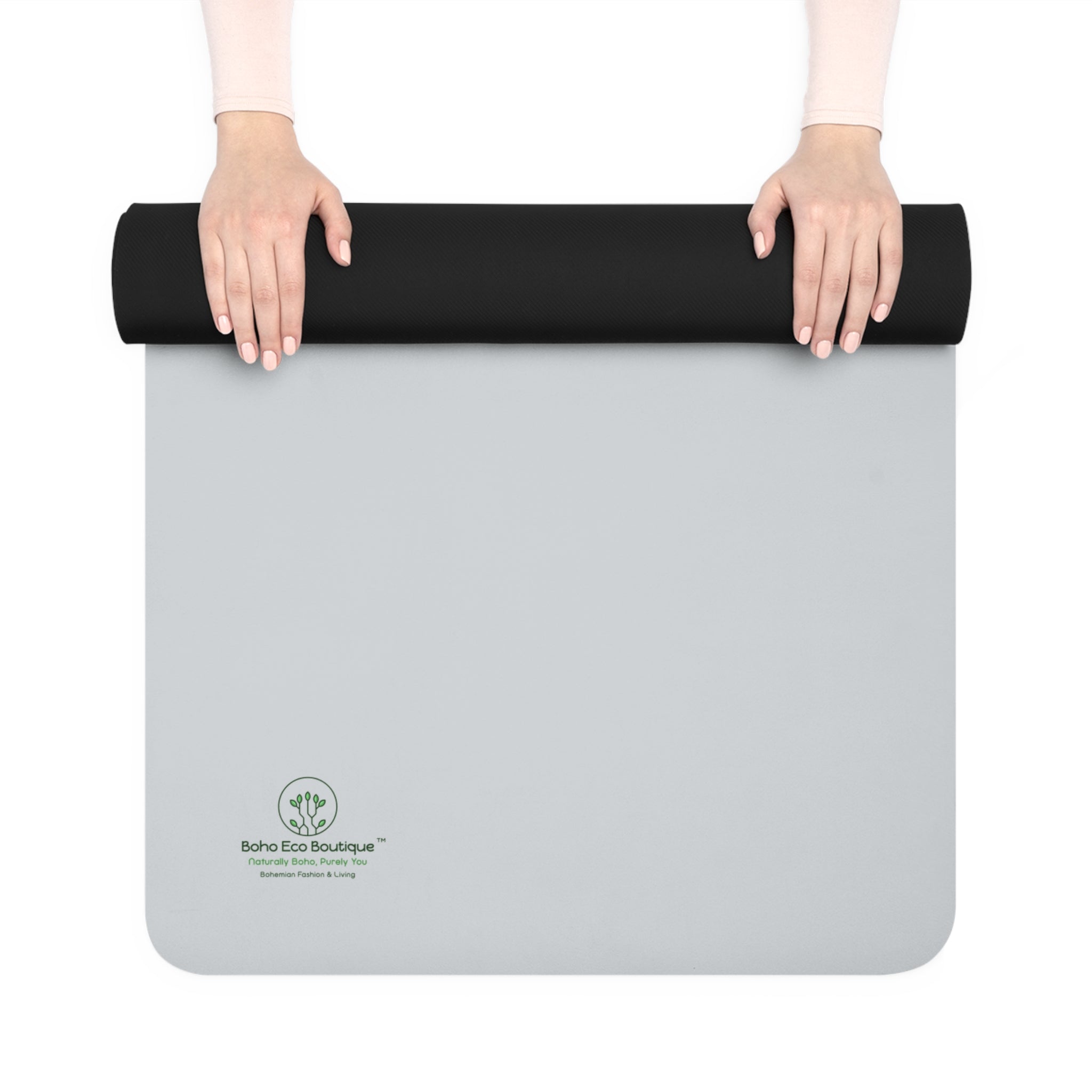 Custom Boho Eco Yoga Mat | Go For It Rubber Mat | Non-Slip & Eco-Friendly | Perfect for Home, Gym & Yoga Workouts