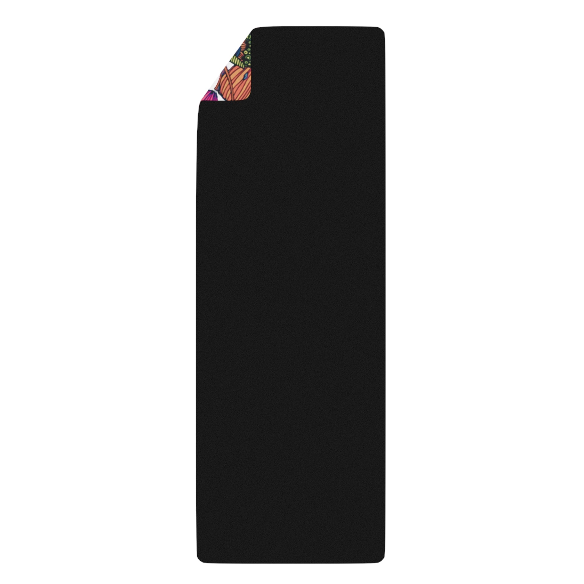 Custom Boho Eco Yoga Mat | Vibrant Floral & White Rubber Mat | Non-Slip & Eco-Friendly | Perfect for Home, Gym & Yoga Workouts