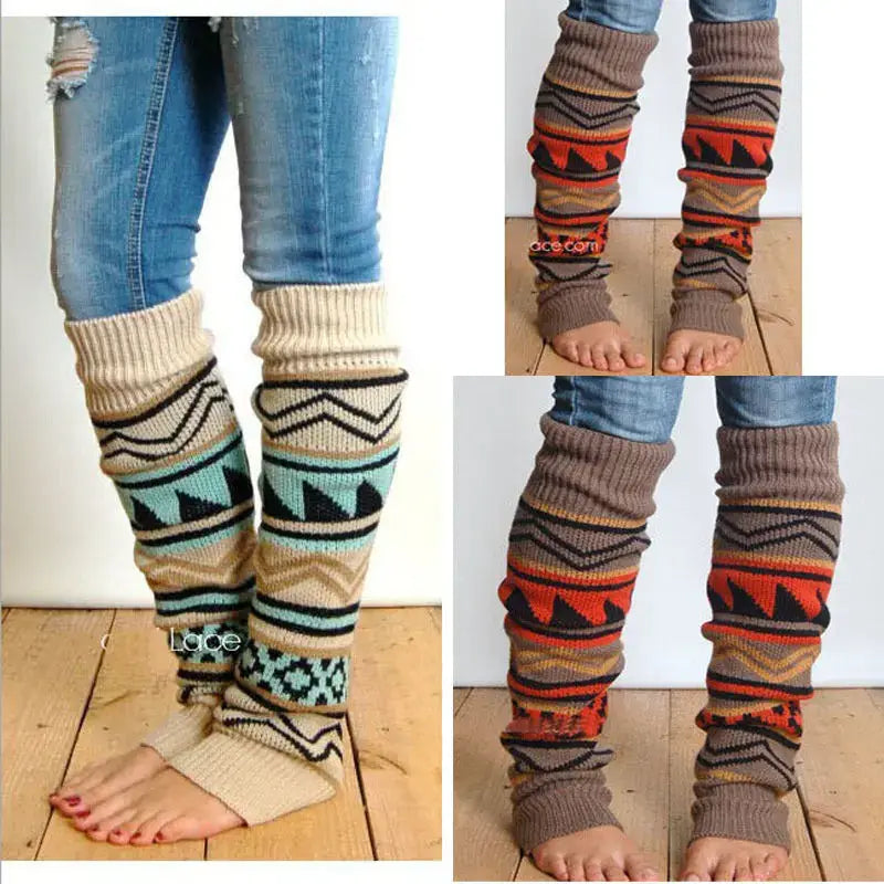 Women Ladies Winter Spring Knit Crochet Leg Warmers boots Knee Trim Boot Legging Warmer