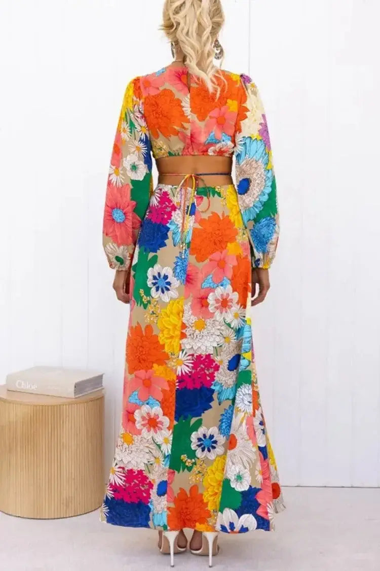 EcoBoho Serenity Dress Vibrant Autumn Dopamine Delight