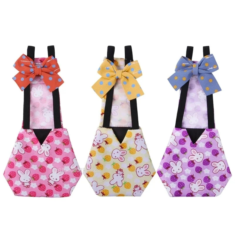 Chicken Diaper Waterproof Pet Clothes for Duck Reusable Breathable Poultry Costume Diapers with Bowknot Decor for Geese Hens